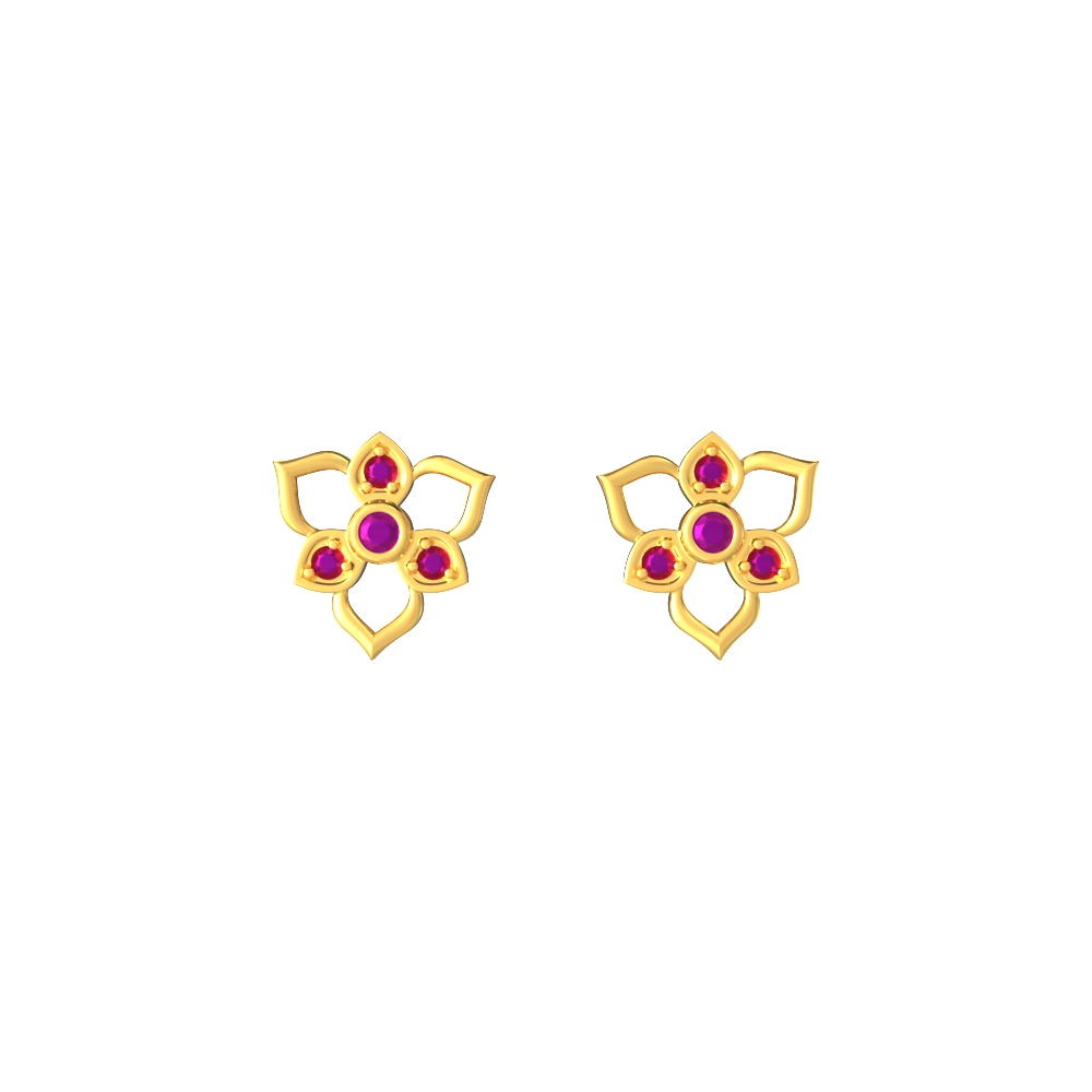 Delightful-Floral-Gold-Earrings