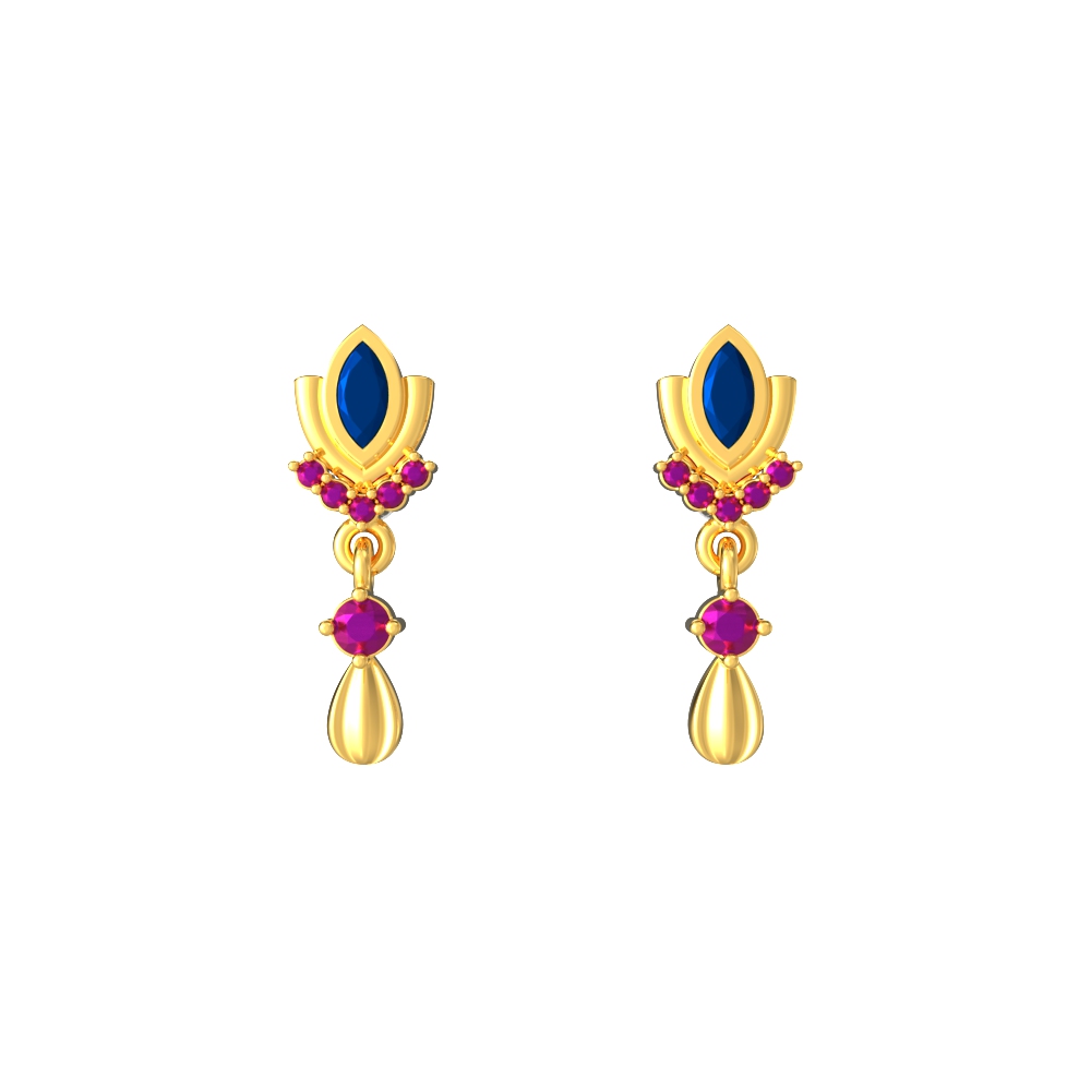 Enchanting-Drop-Gold-Earrings