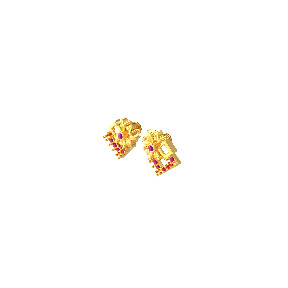 Flower-Gold-Stud