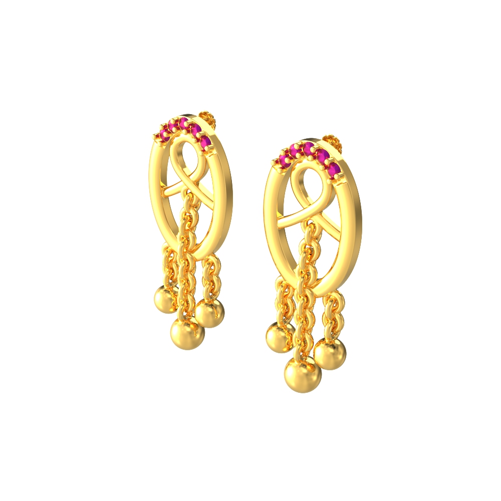 Geometric-design-Gold-Earring