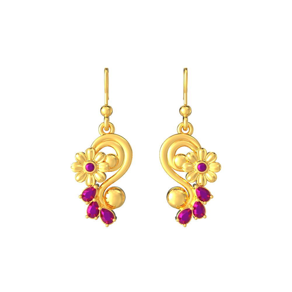Hanging-Floral-Gold-Drops