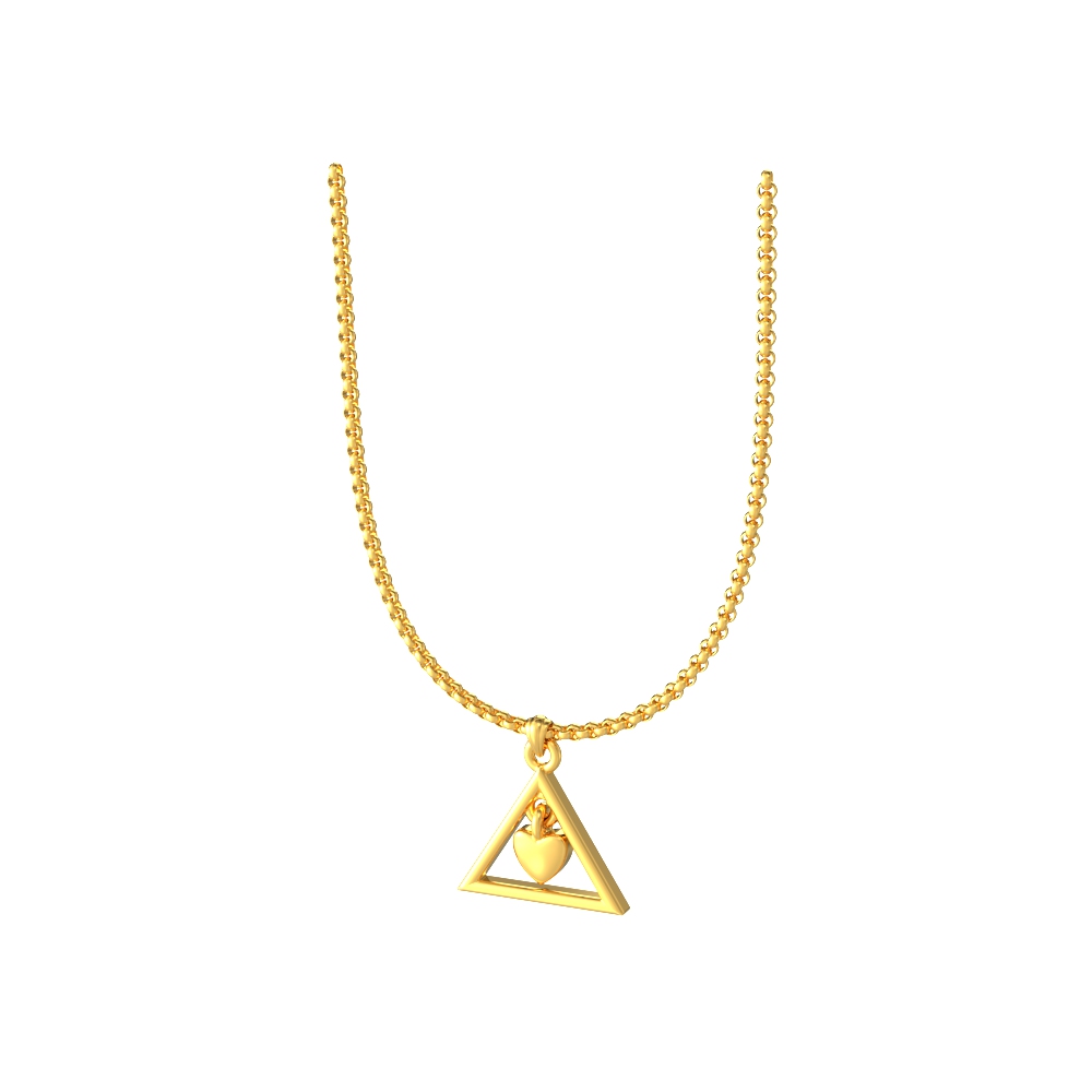 Heart-design-gold-pendant