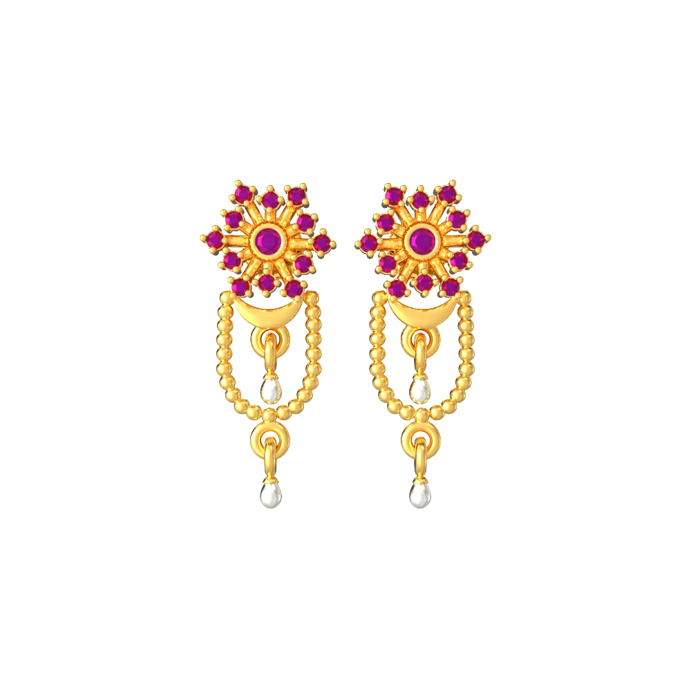Chain Dangling Gold Earring