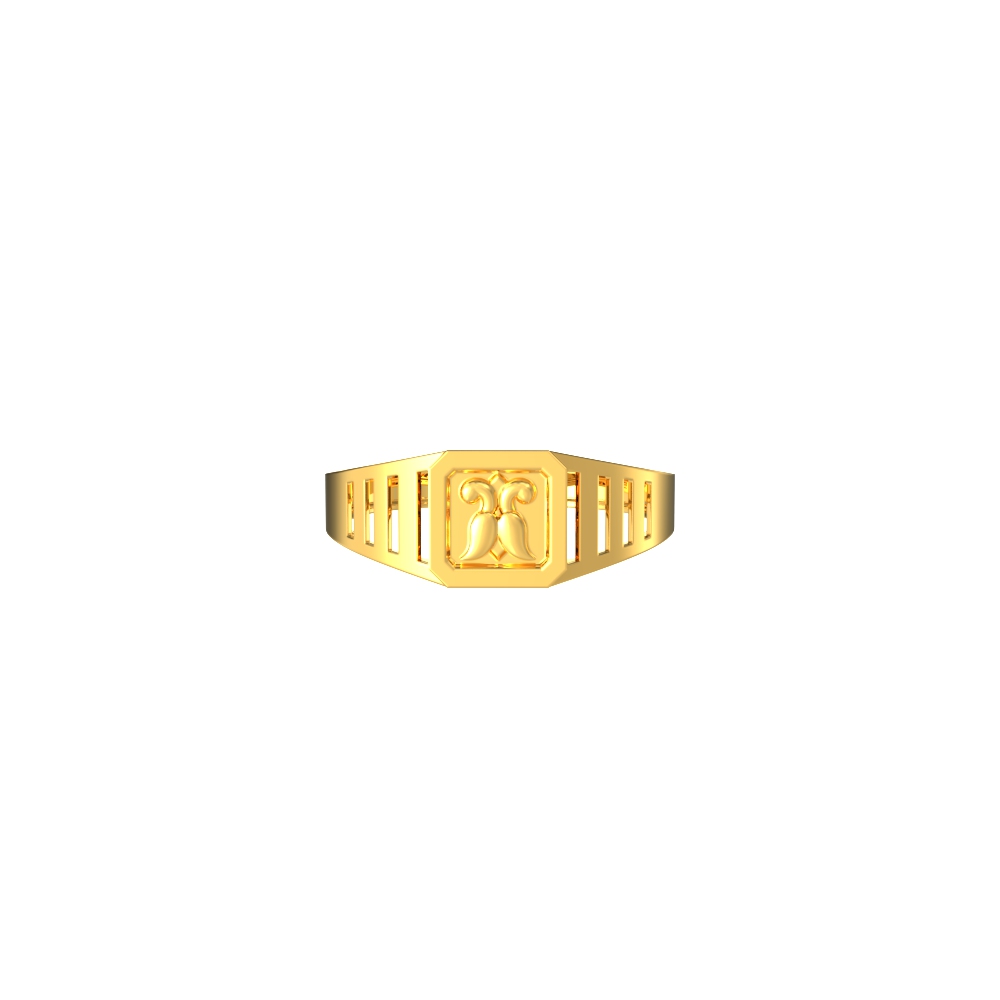 Curvy Mens Gold Ring