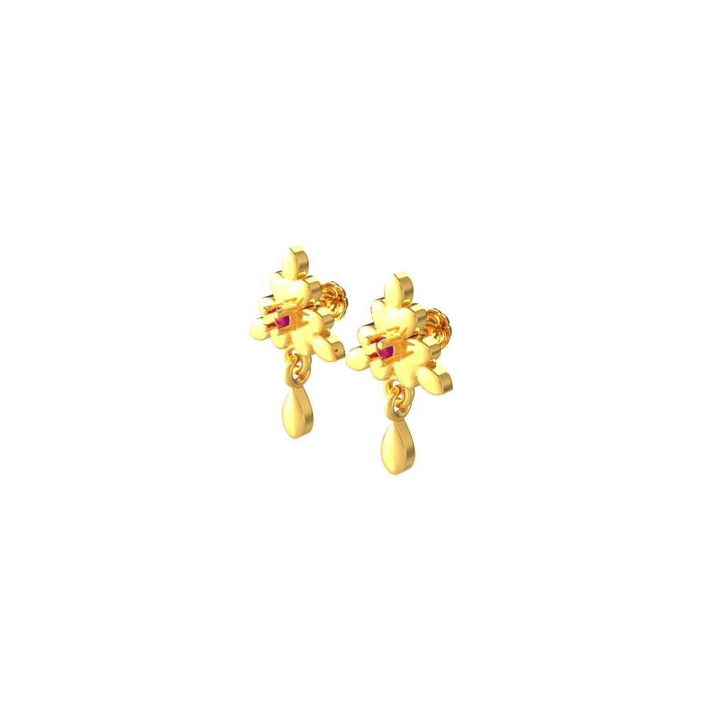 Golden-Teardrop-Earring