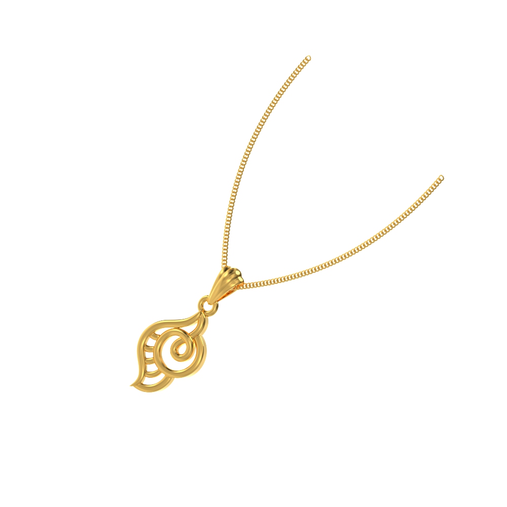 Graceful Curve Pattern Pendant-e