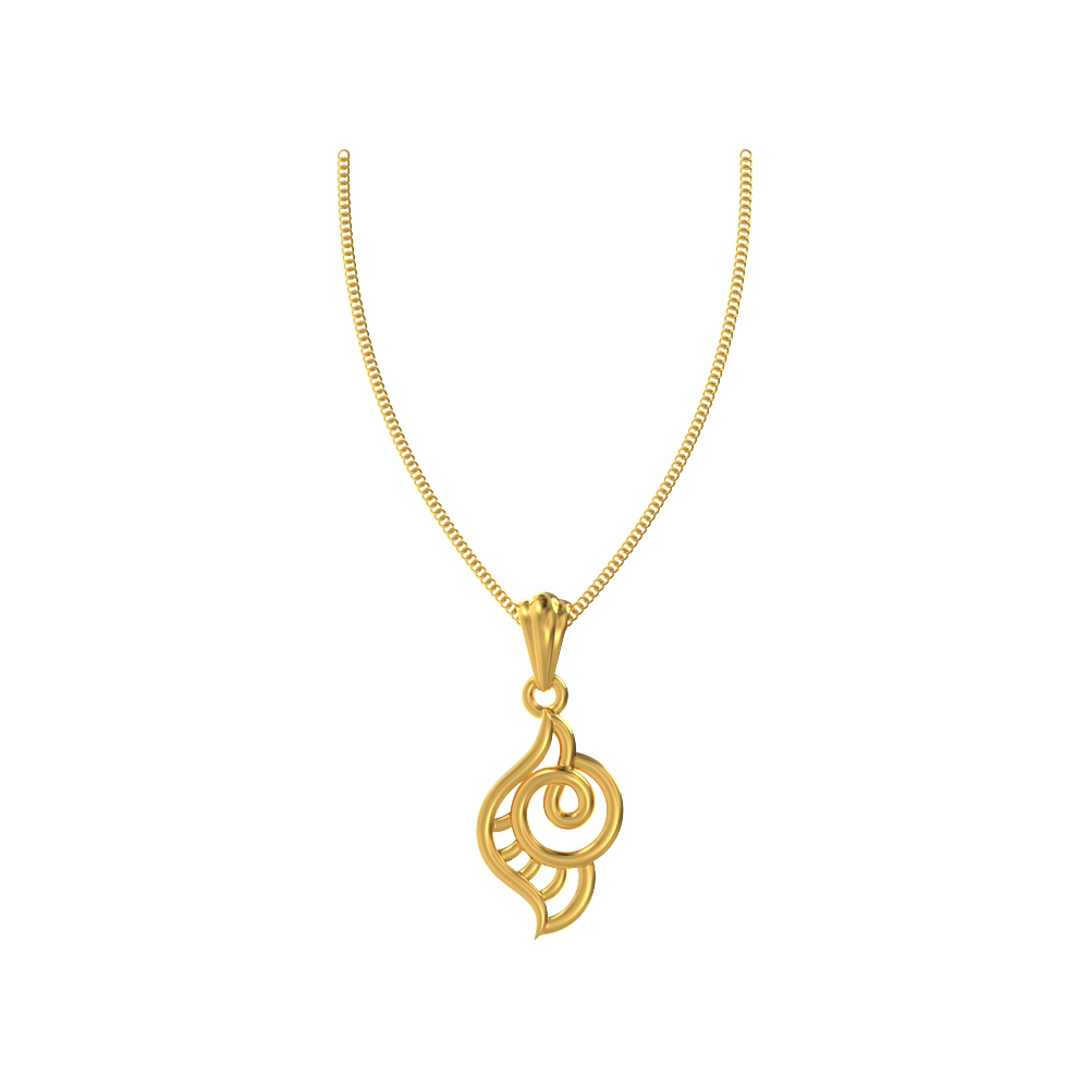 Graceful Curve Pattern Pendant
