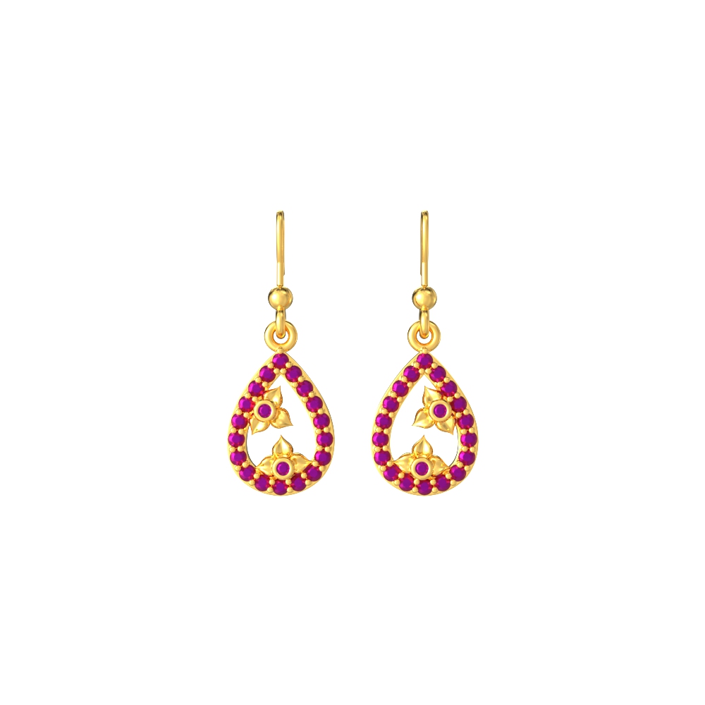 Pear-Drop-Hook-Earrings