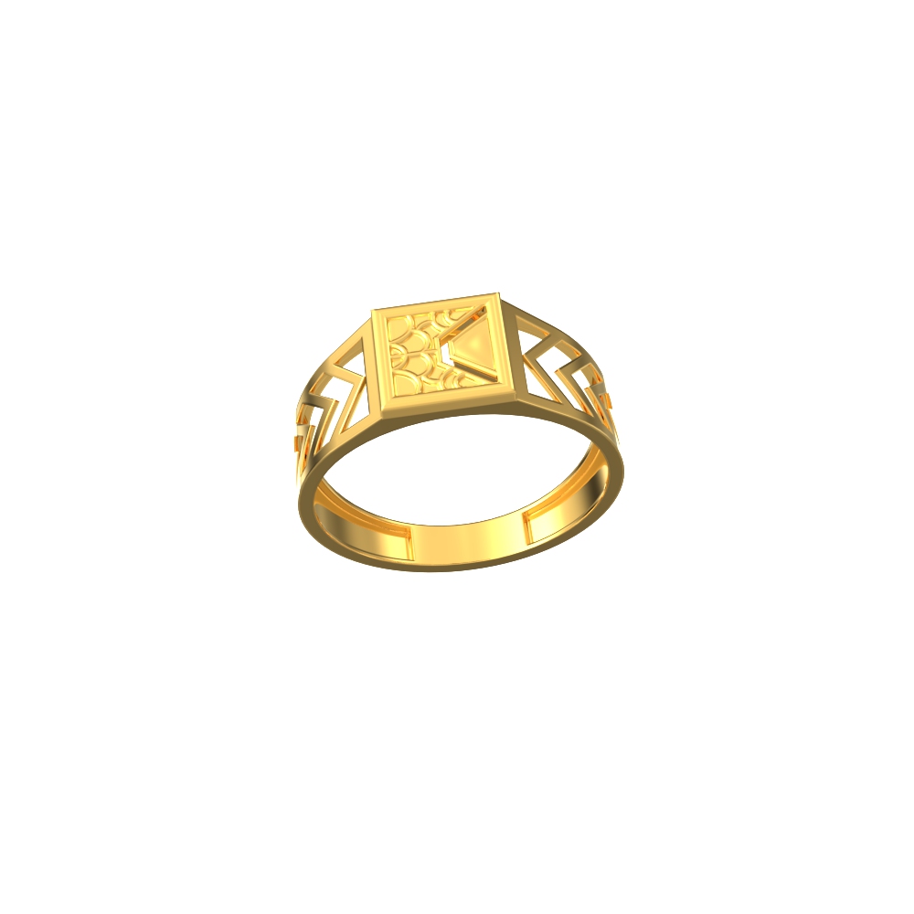 Square Design Men's Ring-r