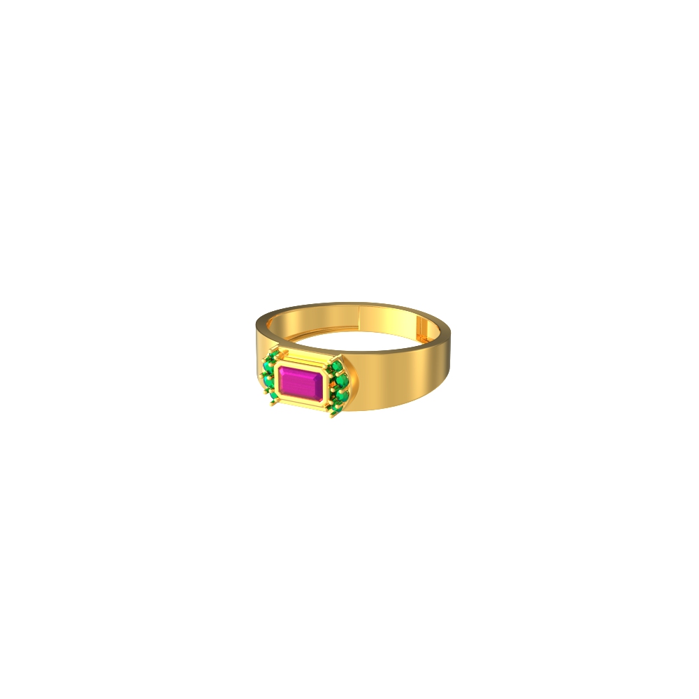 Square Edge Men's Ring-r