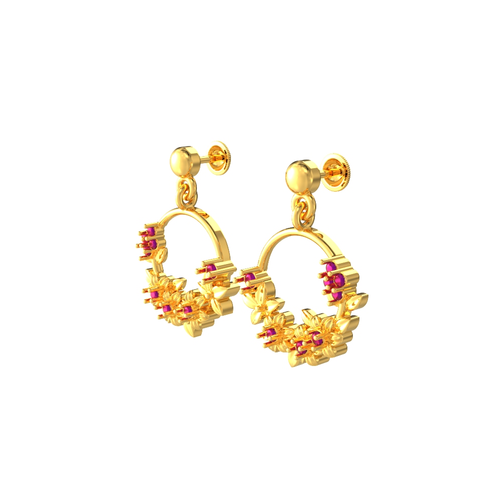 Thinnable Flower Gold Earring Chennai