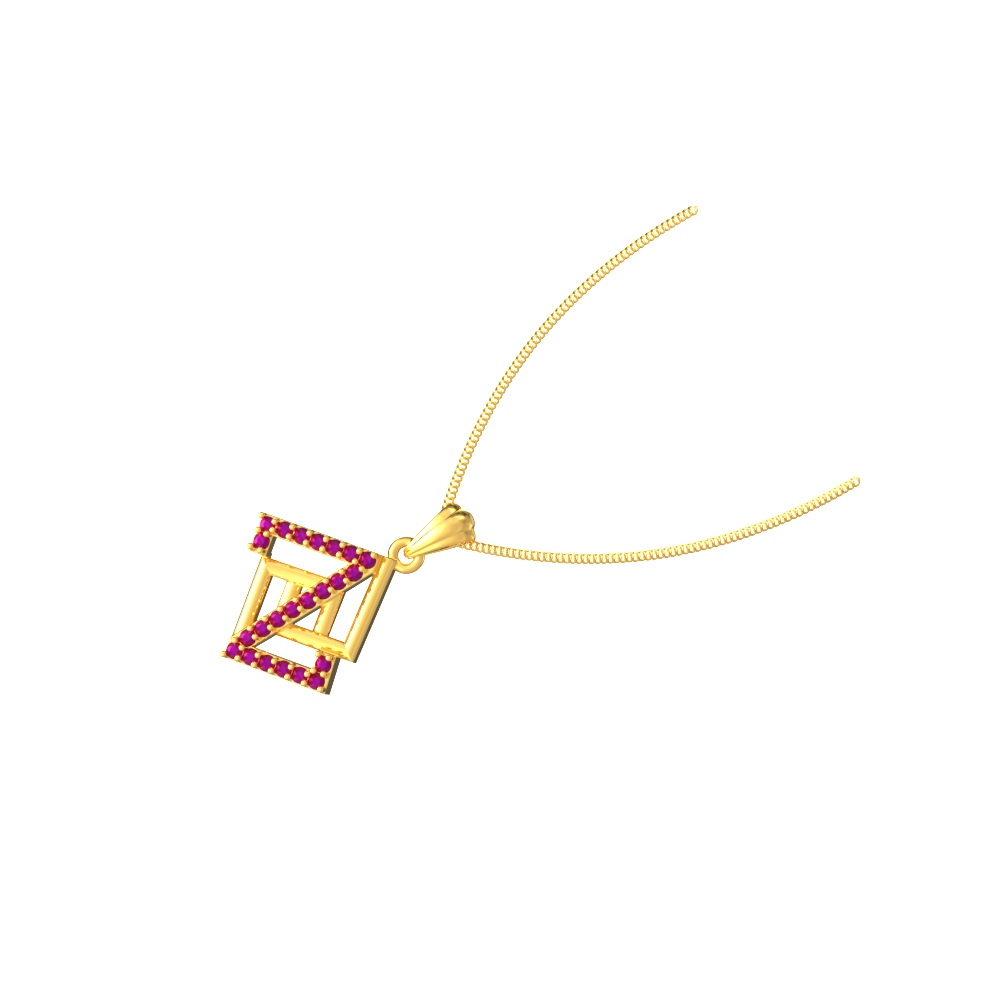 Artistic Geometric Square Pendant -spe