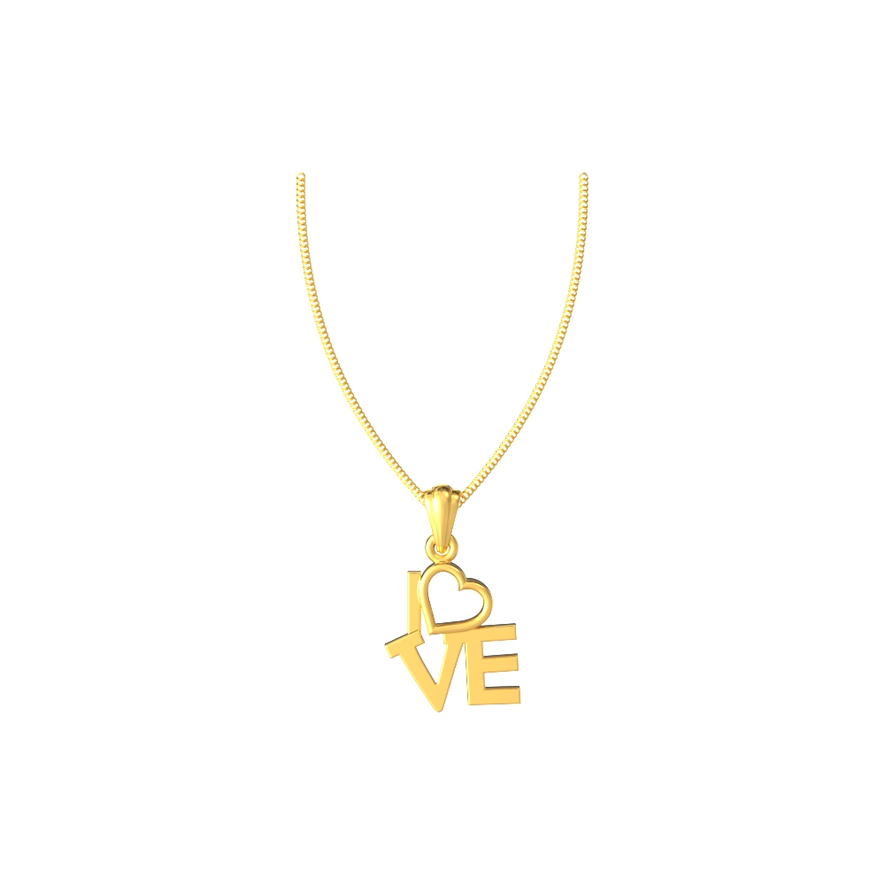 Classic Gold Heart Symbol Love Pendant