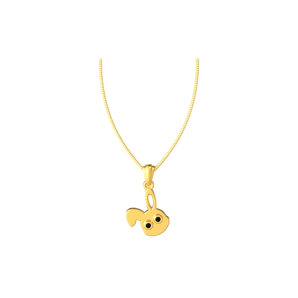 Cute Gold Bunny Pendant