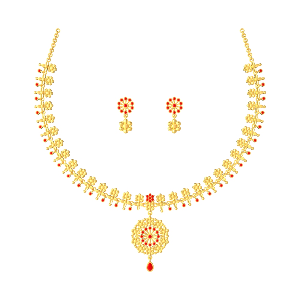 Enchanted-Nature-Gold-Necklace-Set