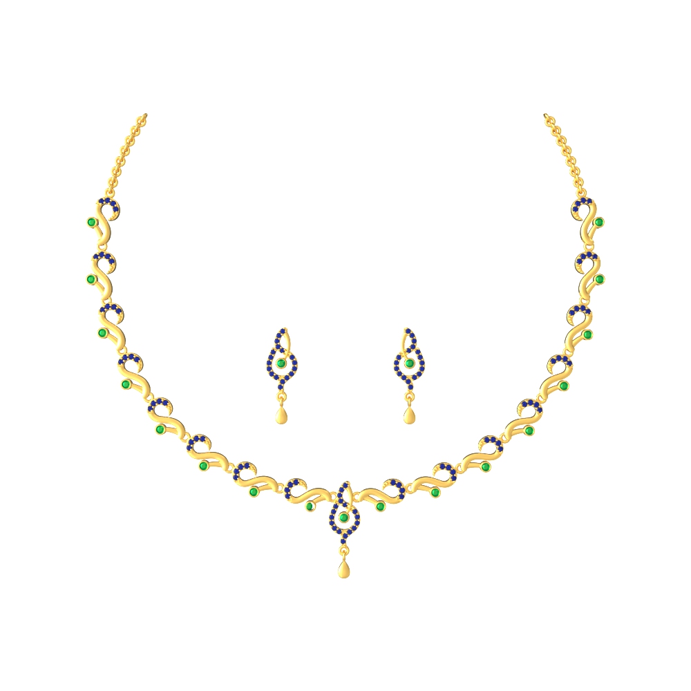 Floral-Fantasy-Gold-Necklace-Set