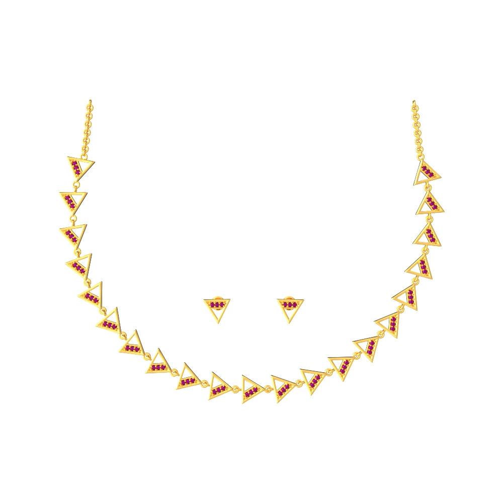 Geometric-Elegance-Gold-Necklace-Set