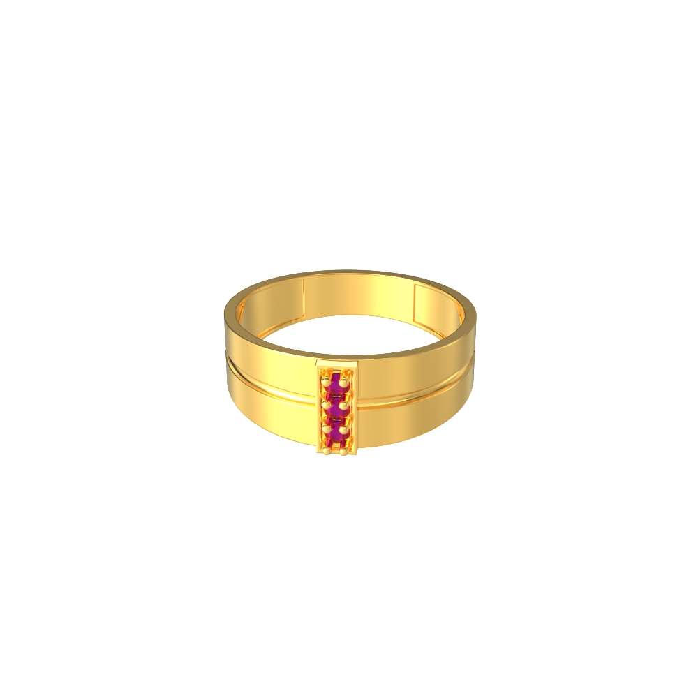 Geometric Rectangle Stone Men's Ring