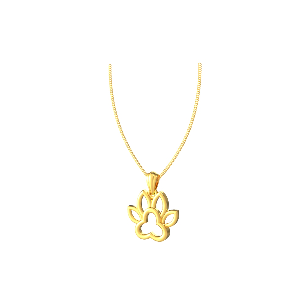 Gold Animal Paw Shape Pendant-new