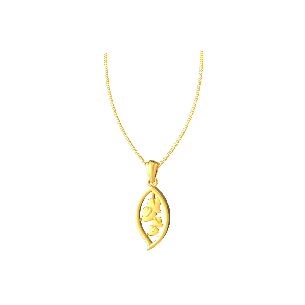 Golden Leaf Charm Pendant-new