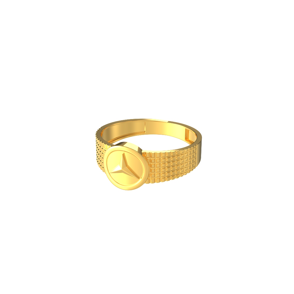 Mercedes-Benz Logo Engraved Men's Ring-new