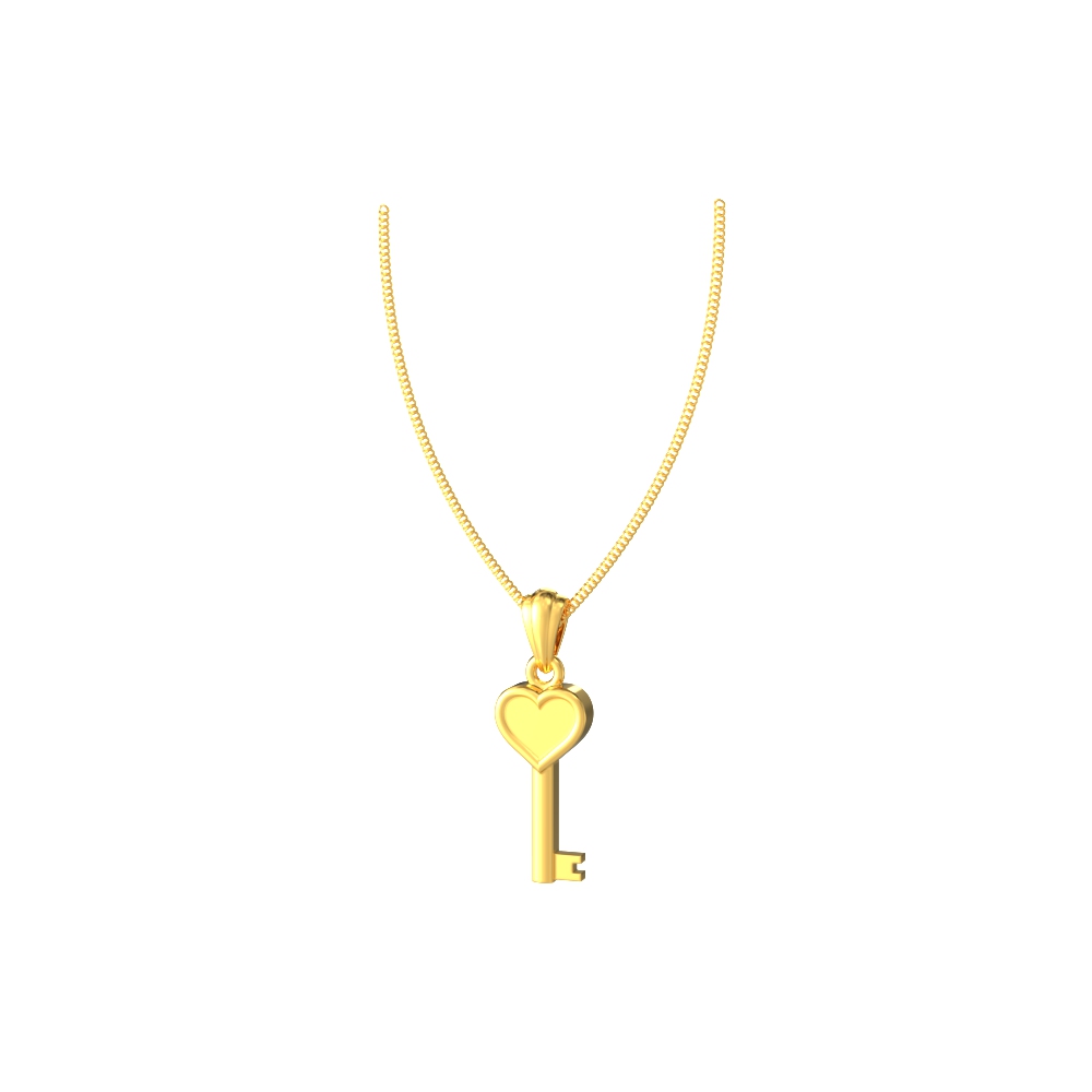 Romantic Heart Key Pendant -new