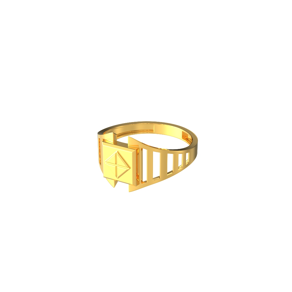 Sleek Rectangle Geometric Ring-new