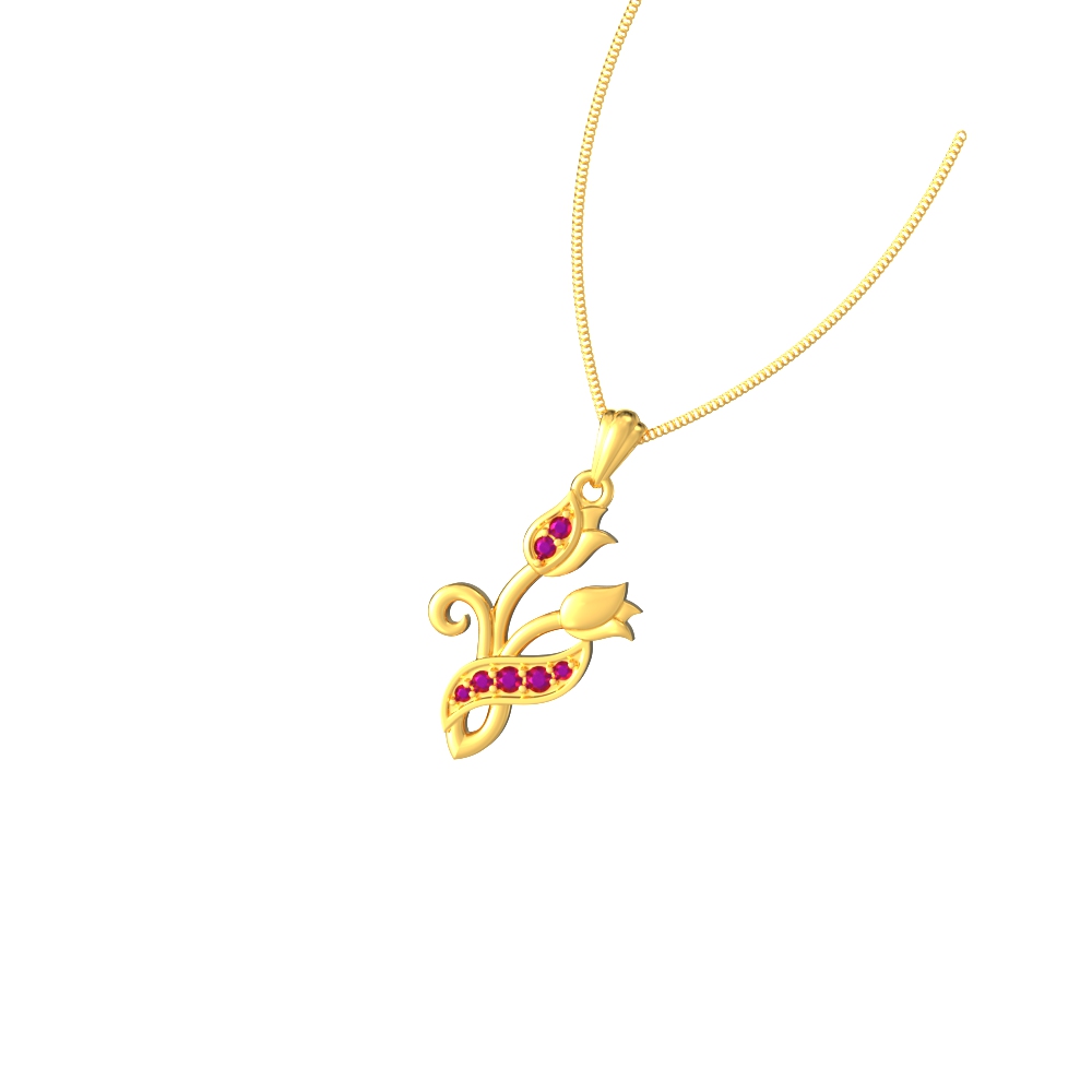 SPE Gold Jewellery Poonamallee Gold Pendant