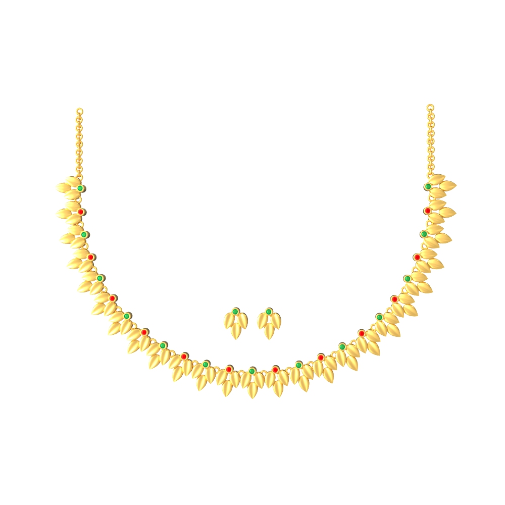 Floral-Symphony-Gold-Necklace-Set
