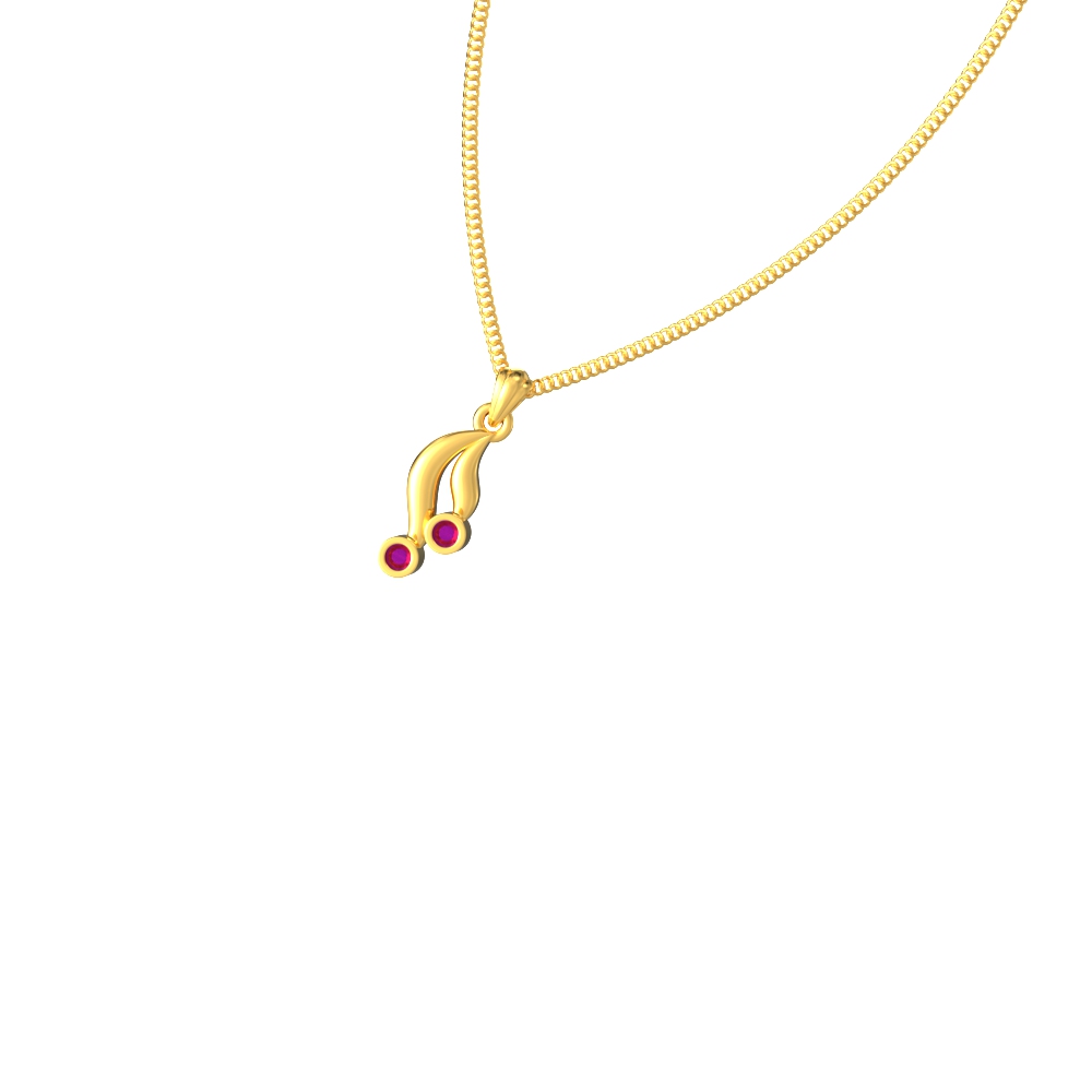 Gentle sway curve line design pendant
