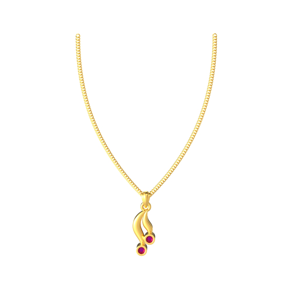 Gentle sway curve line design pendant