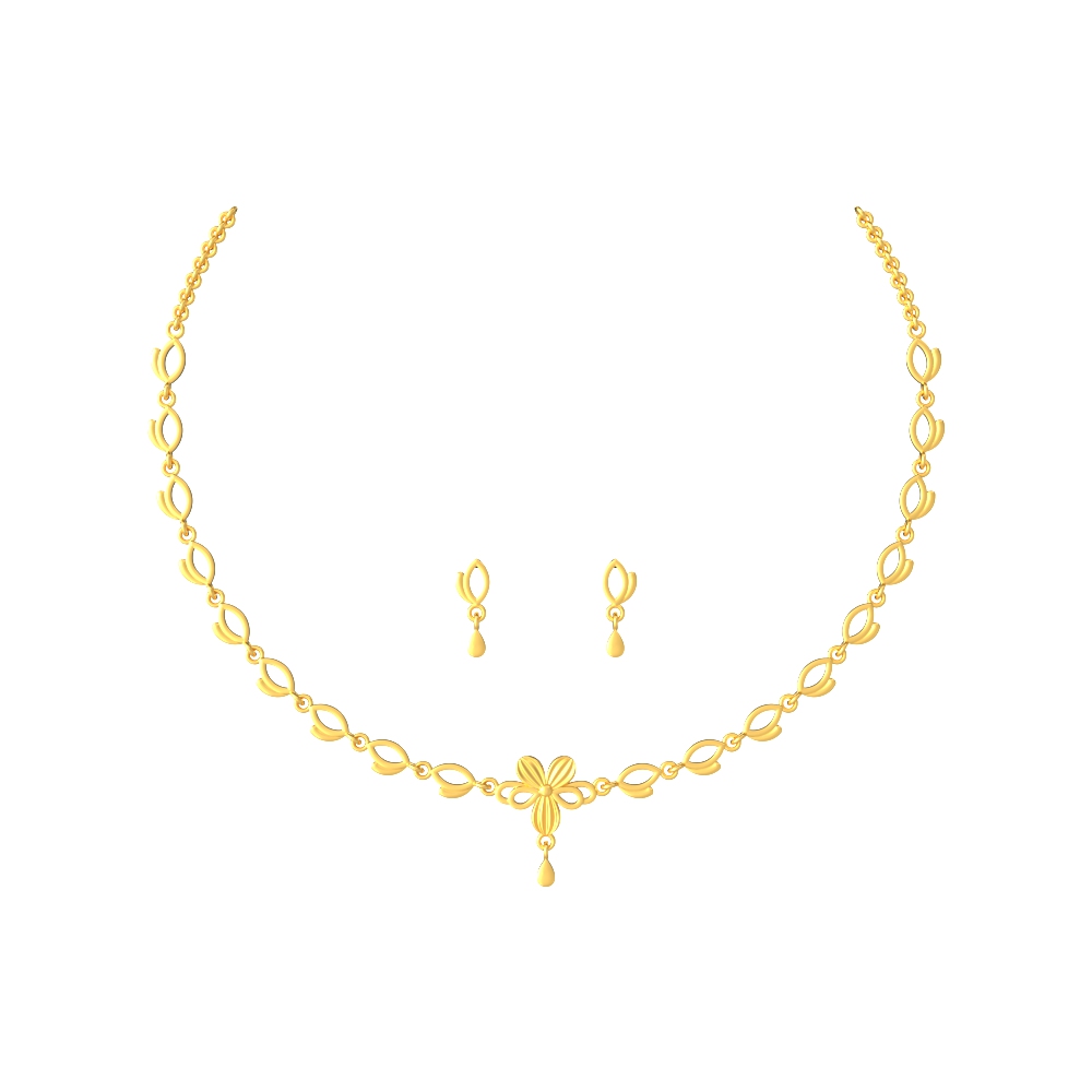 Golden-Flora-Necklace-Set