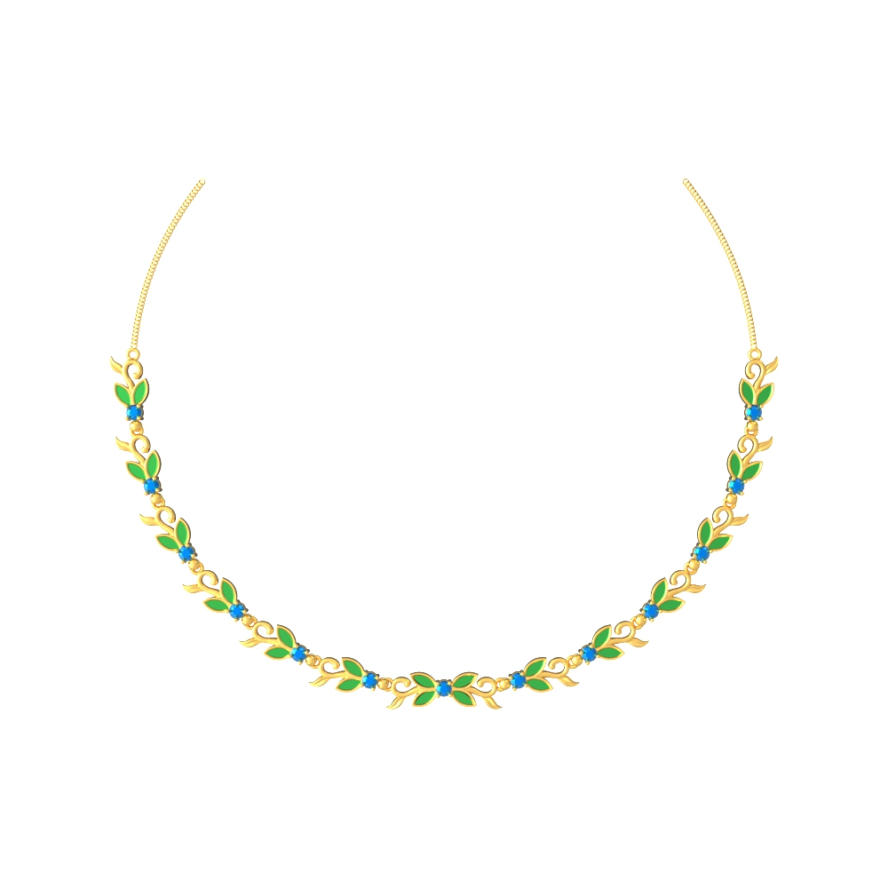 Golden-Leaflet-Necklace
