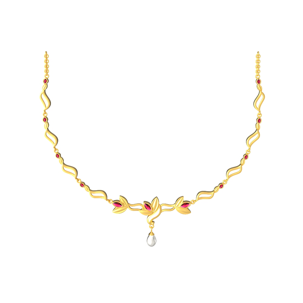 Golden-Leaflet-Necklace