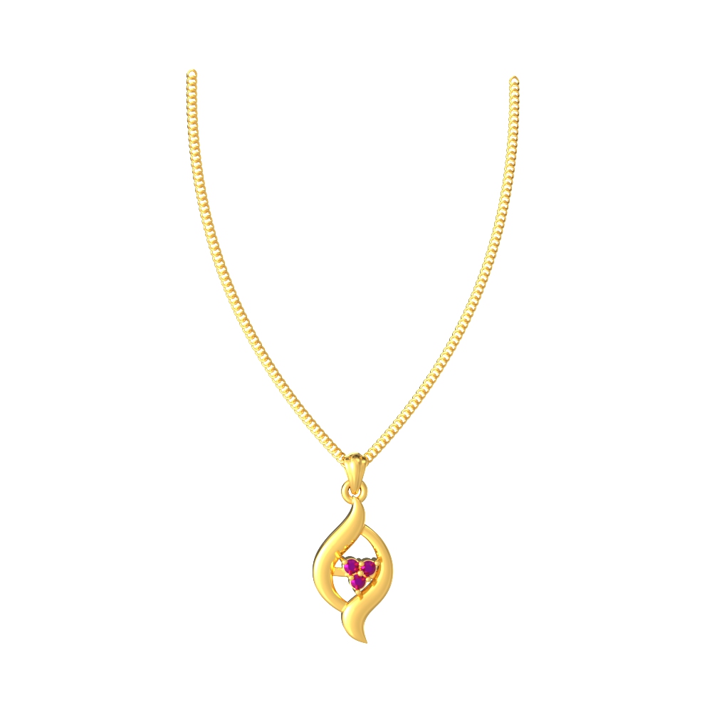 Graceful wave curve line pendant