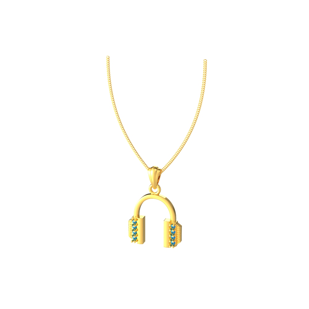 Gold pendant headphone design