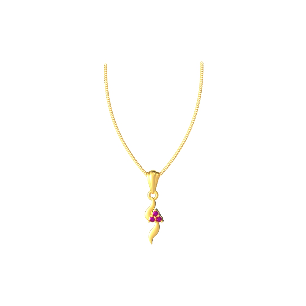 Smooth curve line design pendant