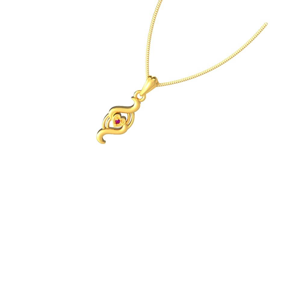 Swirl essence curve line design pendant