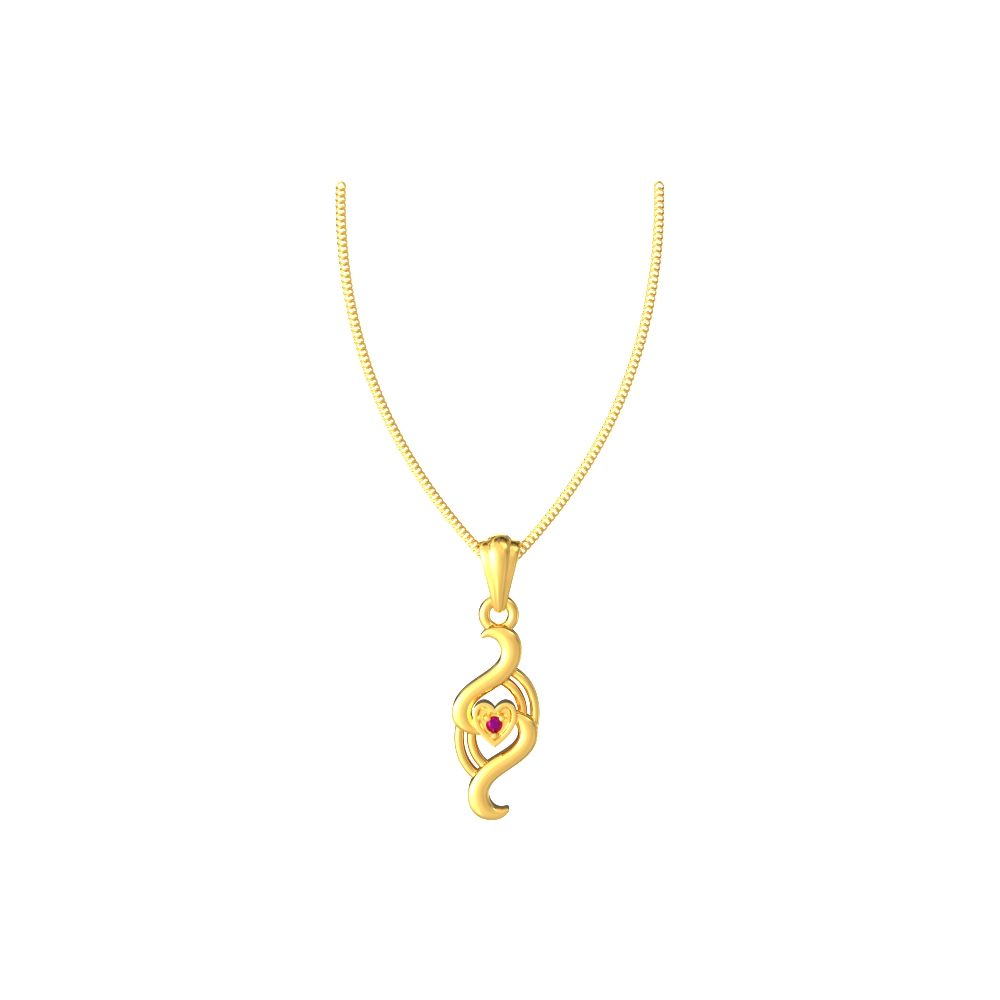 Swirl essence curve line design pendant