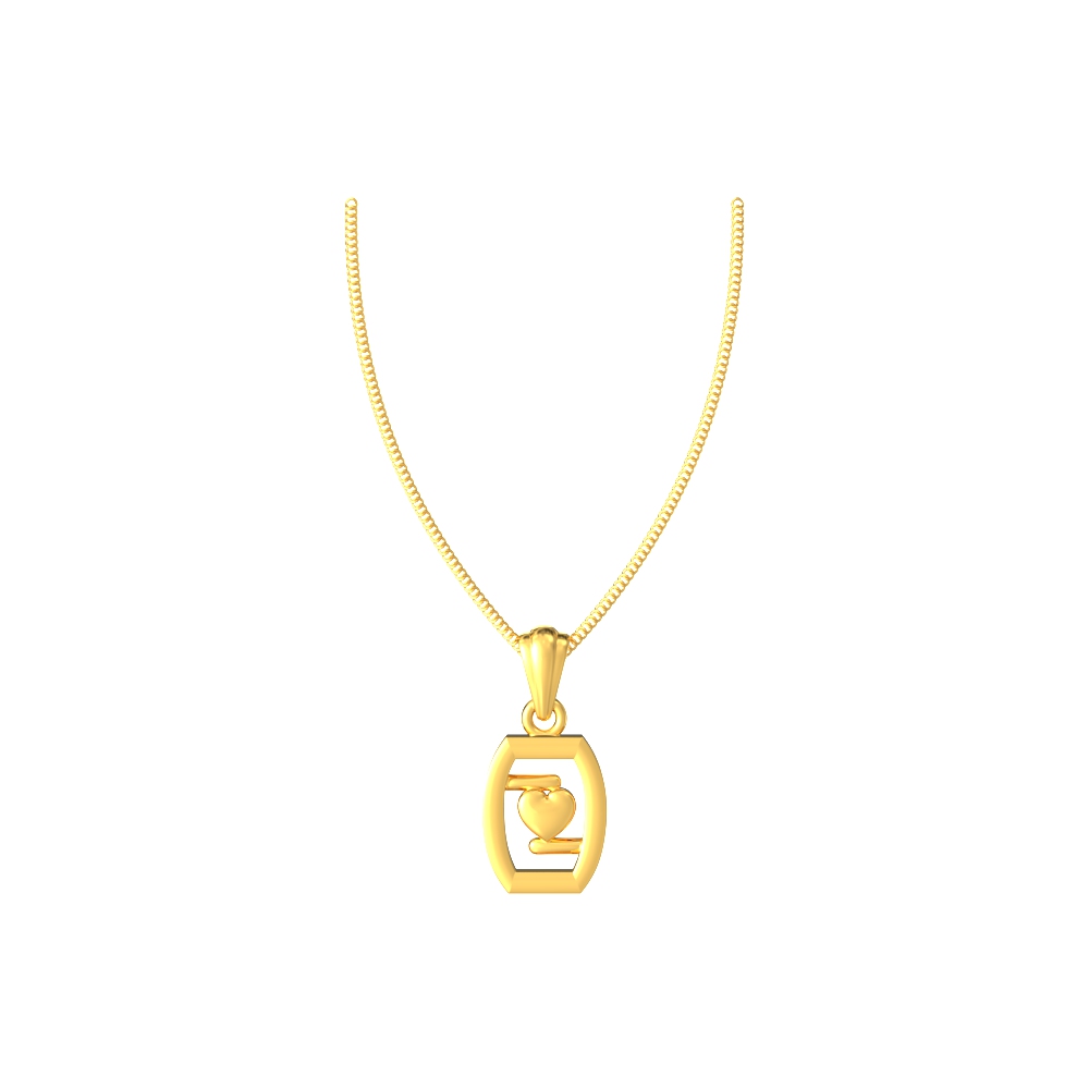 Bold heart design pendant for men