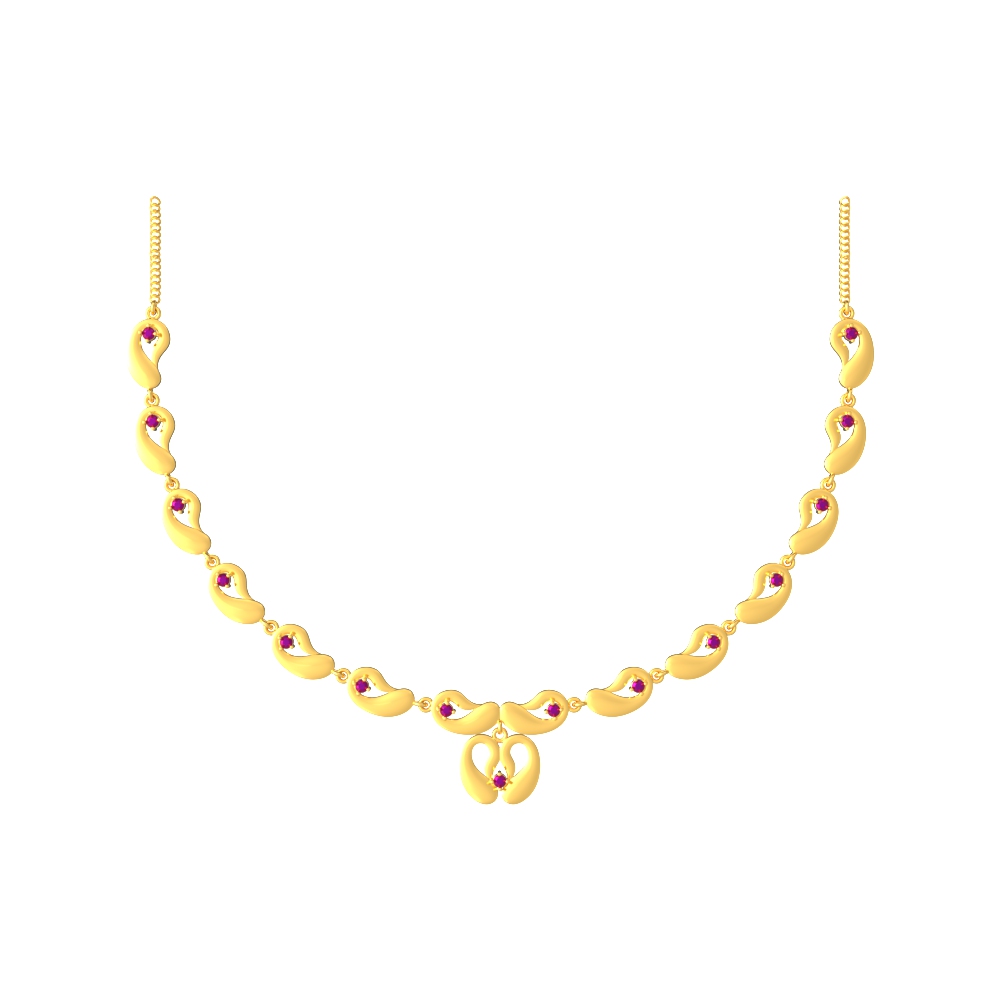 Pattern Gold Necklace Set NK