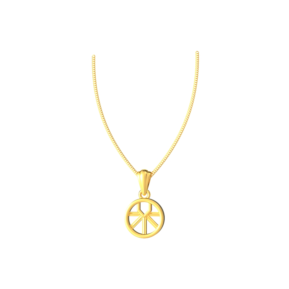 Simple circle design pendant for men