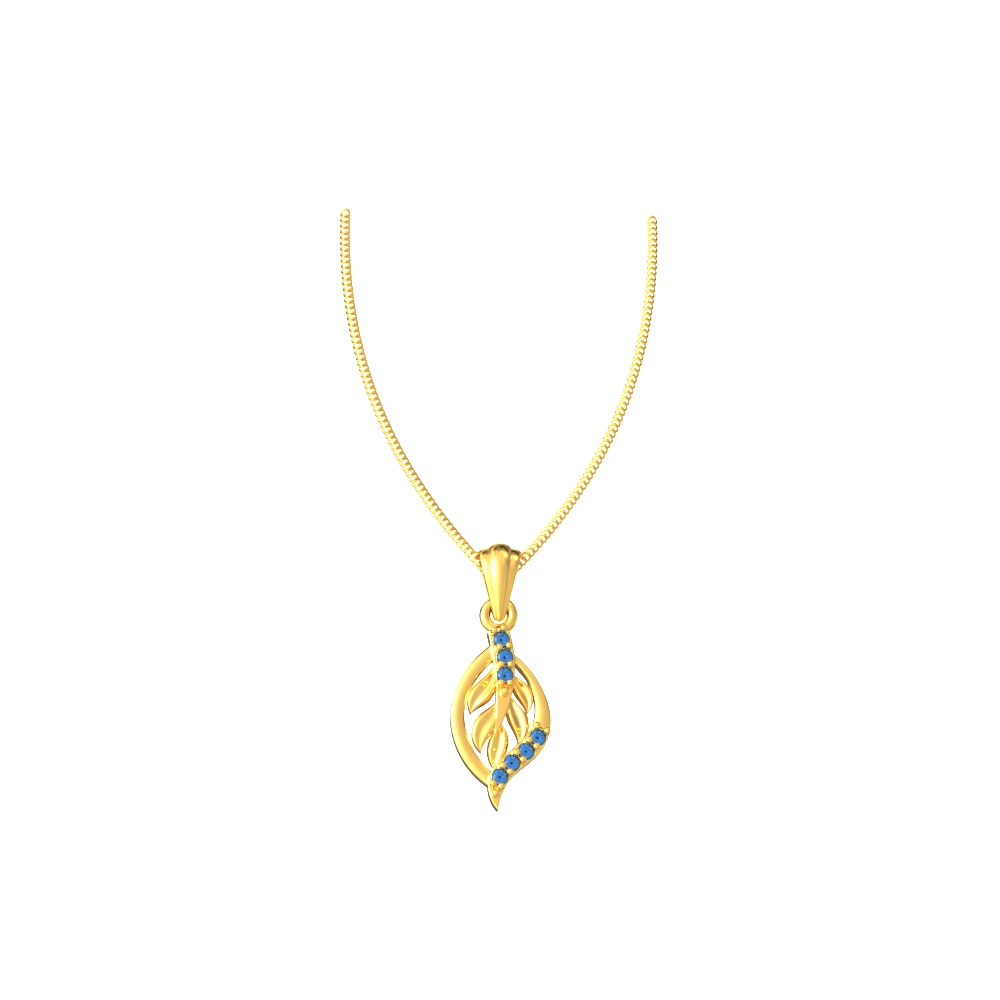 Minimalist Gold Leaf Pendant
