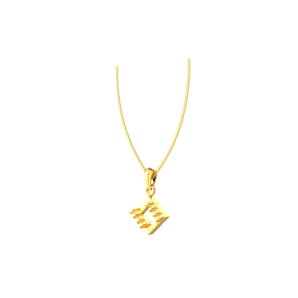 Classy square pendant with a refined design, ideal for men seeking elegance and style