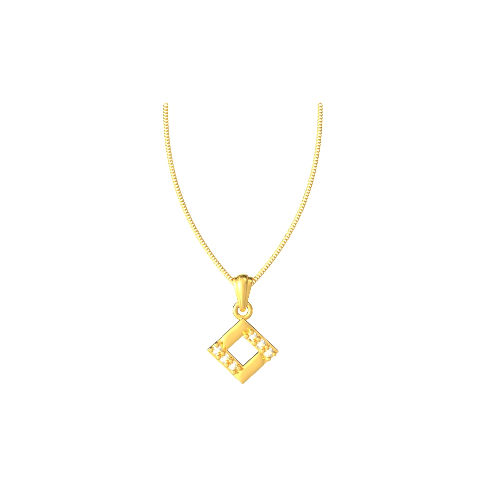 Classy square pendant with a refined design, ideal for men seeking elegance and style