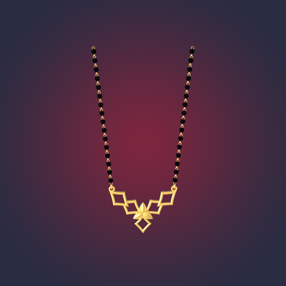 Beautiful Black Bead Gold Mangalsutra