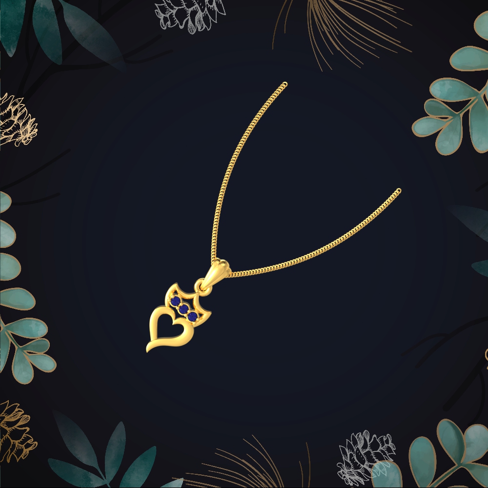 Chic Gold Heart Pendant Chennai