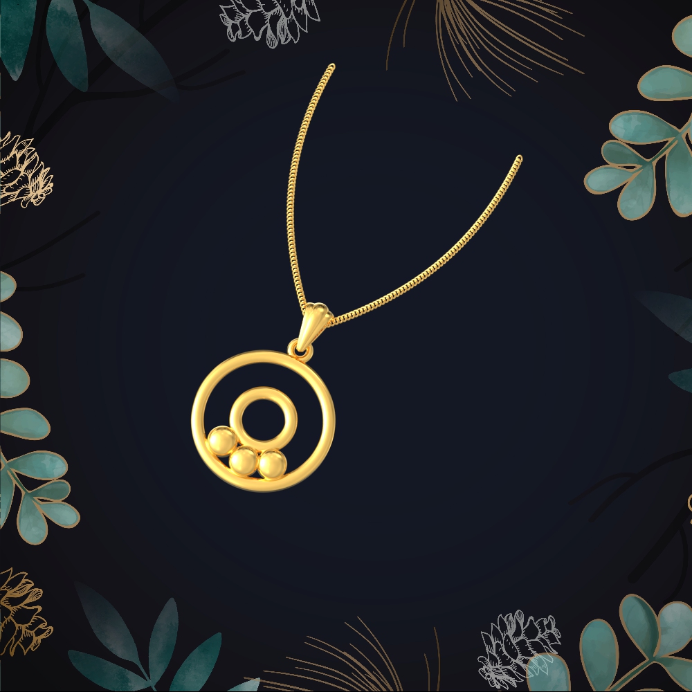 Circle-Shaped Gold Mugappu Chennai