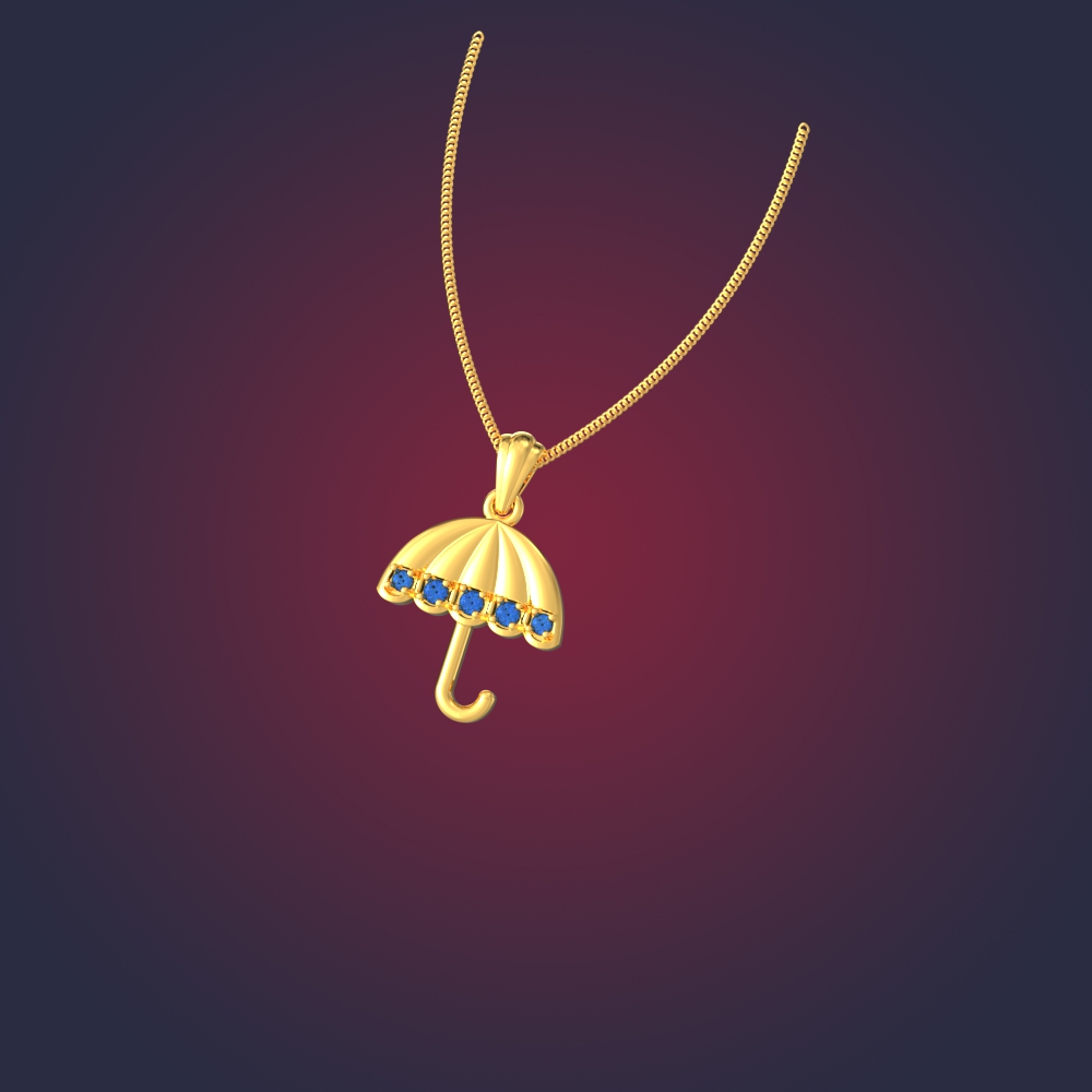 Cute Gold Umbrella Pendant chennai