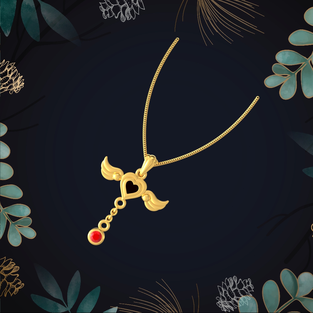 Delicate Gold Heart Pendant Chennai